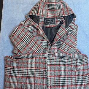 Rue21 Hooded Plaid Coat
